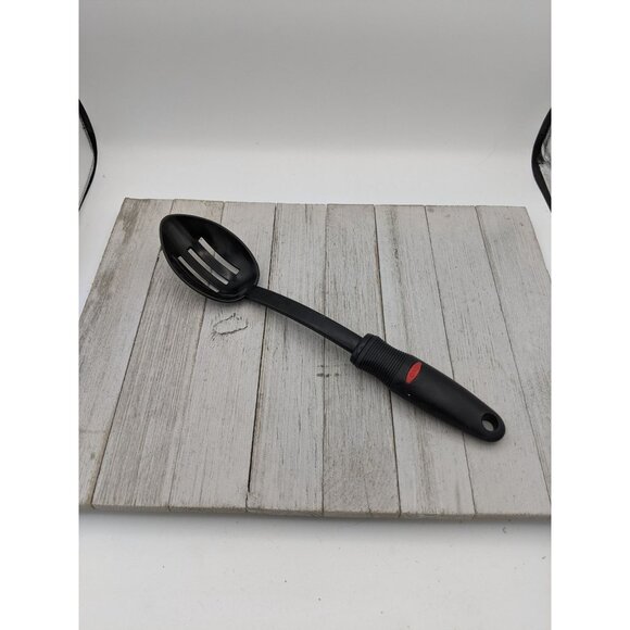 Oxo Good Grips #3 Nylon Plastic Spoon Slotted Black Handle 12" - Picture 1 of 6